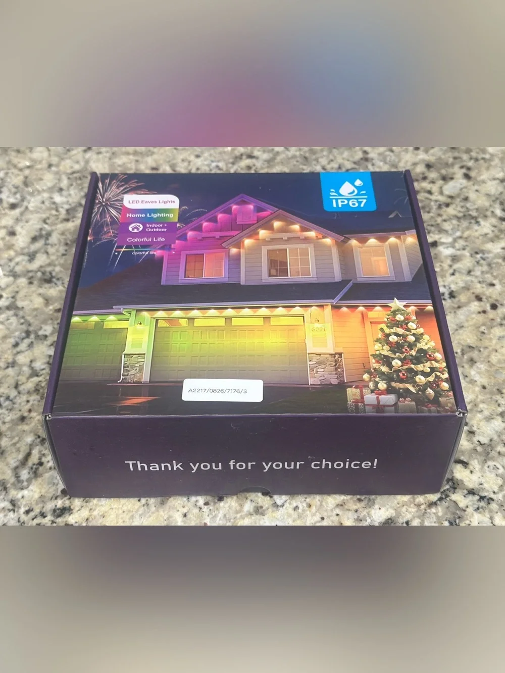 100 FT Permanent Outdoor LED Lights – Smart App + Remote – Color Changing